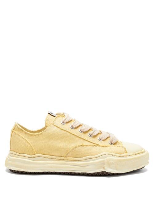 Matchesfashion.com Mihara Yasuhiro - Peterson Irregular-sole Cotton-canvas Trainers - Mens - Beige