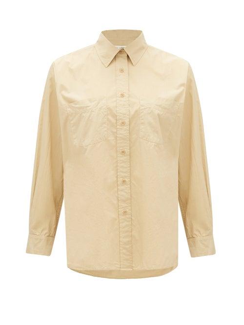 Matchesfashion.com Nili Lotan - Kelsey Cotton-poplin Shirt - Womens - Beige