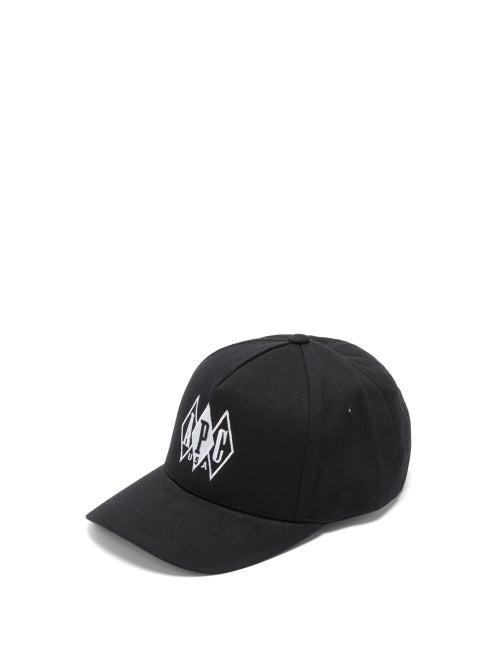 Matchesfashion.com A.p.c. - Mathew Embroidered Cotton Cap - Mens - Black