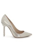 Matchesfashion.com Sophia Webster - Coco Crystal Embellished Heel Leather Pumps - Womens - Silver