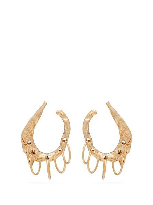 Matchesfashion.com Attico - X Alican Icoz Organic Multi Hoop Earrings - Womens - Gold