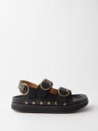 Isabel Marant - Ophie Buckle-strap Leather Sandals - Womens - Black
