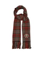 Gucci Fringed Houndstooth Check Logo-patch Scarf