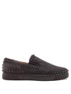 Christian Louboutin Pik Boat Slip-on Suede Trainers