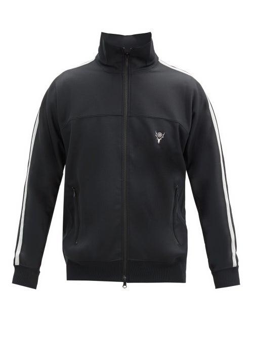 Matchesfashion.com South2 West8 - Logo-print Jersey Track Jacket - Mens - Black