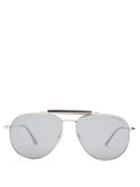 Matchesfashion.com Tom Ford Eyewear - Sean Aviator Sunglasses - Mens - Silver Multi