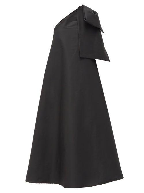 Bernadette - Winne Bow-shoulder Taffeta Gown - Womens - Black