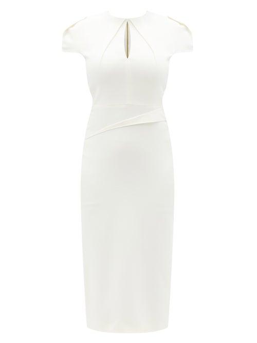 Matchesfashion.com Roland Mouret - Eppleton Cady Pencil Dress - Womens - White