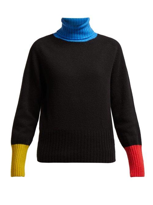 Matchesfashion.com La Fetiche - Rudi Wool Roll Neck Sweater - Womens - Black Multi