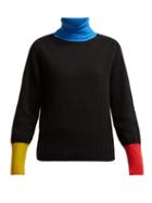 Matchesfashion.com La Fetiche - Rudi Wool Roll Neck Sweater - Womens - Black Multi