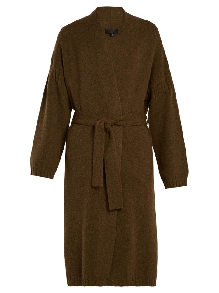Nili Lotan Kinsley Tie-waist Wool-blend Cardigan