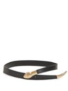 Matchesfashion.com Altuzarra - Snake-buckle Leather Belt - Womens - Black Silver