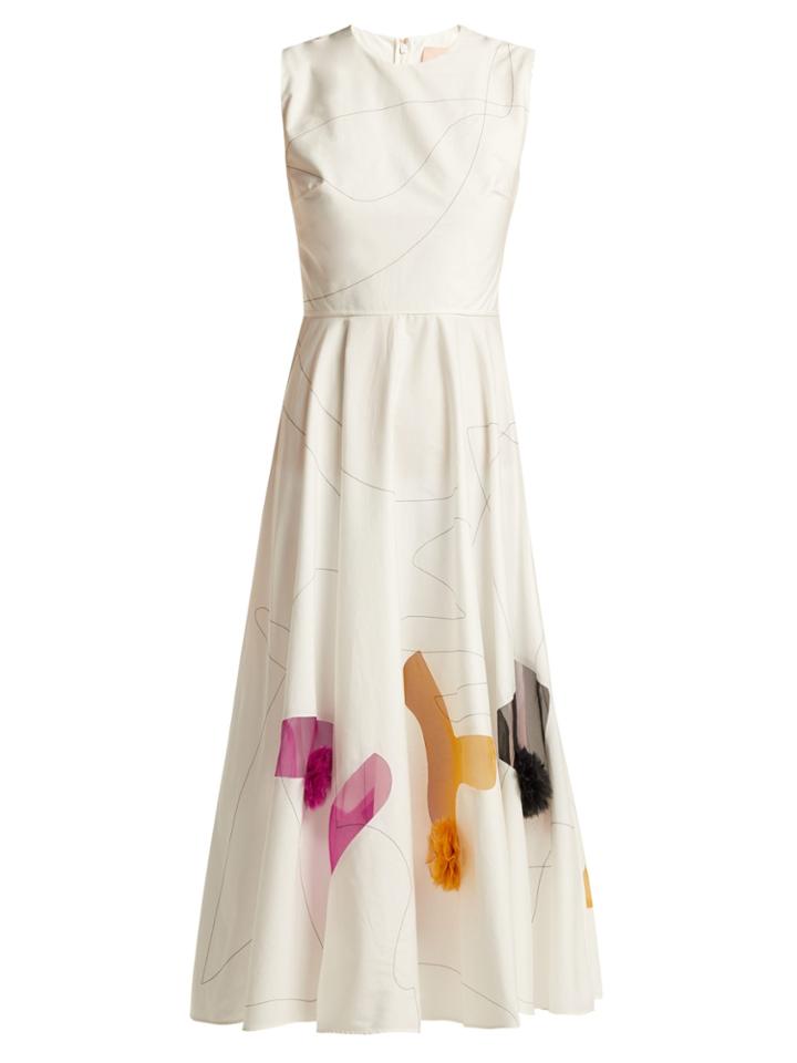 Roksanda Giulietta Cotton-blend Midi Dress