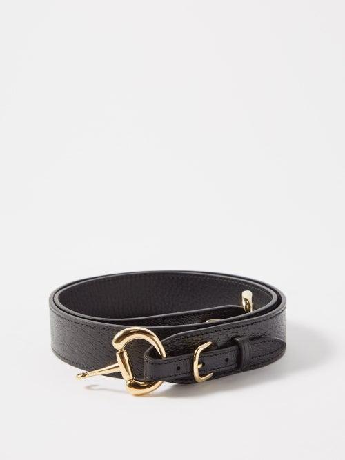 Gucci - Horsebit Buckle Leather Belt - Mens - Black
