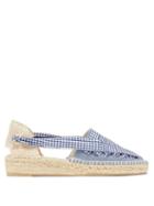 Matchesfashion.com Castaer - Grace Gingham And Canvas Espadrilles - Womens - Navy