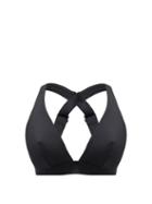 Matchesfashion.com Form And Fold - The Tri Crossover-back D-g Bikini Top - Womens - Black