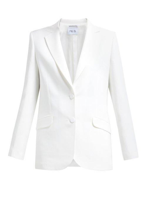 Matchesfashion.com Pallas X Claire Thomson-jonville - Episode Single Breasted Crepe Blazer - Womens - White