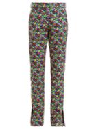 Msgm Floral-print Cotton-twill Trousers