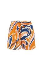 Emilio Pucci - Vortici-print Cotton-jersey Shorts - Womens - Navy Print