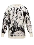Alexander Mcqueen - Divine Comedy-jacquard Sweater - Mens - Black Cream