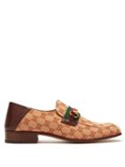 Matchesfashion.com Gucci - Donnie Gg Supreme Loafers - Mens - Beige