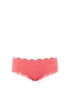 Matchesfashion.com Marysia - Palm Springs Scallop Edge Seersucker Bikini Briefs - Womens - Pink