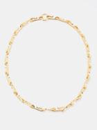 All Blues - Hook 18kt Gold-plated Sterling-silver Necklace - Womens - Yellow Gold