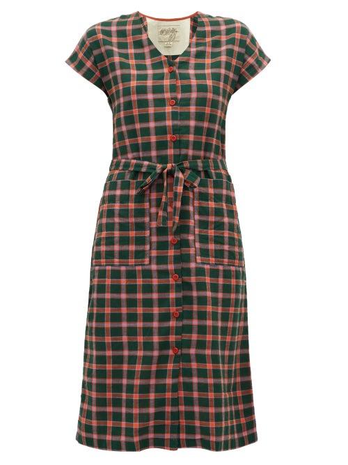 Matchesfashion.com Ace & Jig - Gallo Checked Cotton Dress - Womens - Green Multi