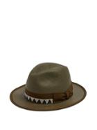 Matchesfashion.com Borsalino - Zigzag Band Panama Hat - Mens - Khaki Multi