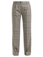 Matchesfashion.com Alexachung - Prince Of Wales Checked Trousers - Womens - Grey