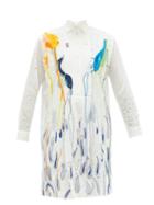 Matchesfashion.com Kilometre Paris - Palma De Mallorca Embroidered Cotton Shirt Dress - Womens - White Multi