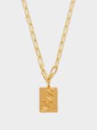 Hermina Athens - The Lovers Tarot-pendant Gold-plated Necklace - Womens - Yellow Gold