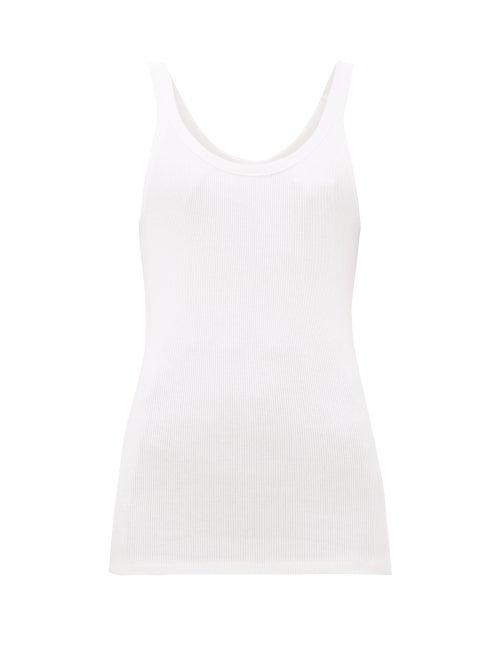 Matchesfashion.com The Upside - Boyfriend Ribbed Cotton Tank Top - Womens - White