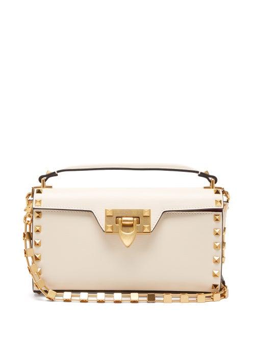 Valentino Garavani - Alcove Rockstud-embellished Leather Shoulder Bag - Womens - White