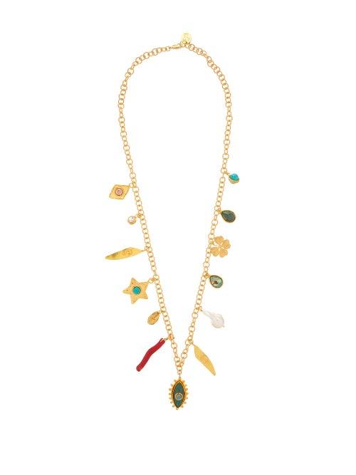 Matchesfashion.com Sylvia Toledano - Lucky Charm Gold-plated Necklace - Womens - Gold