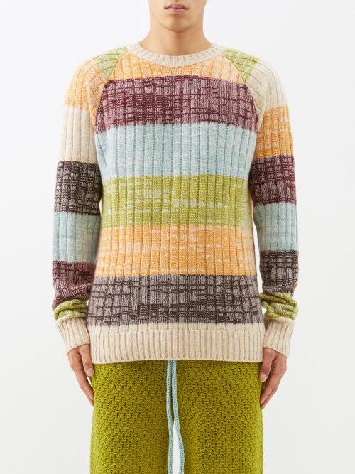 The Elder Statesman - Oasis Striped Cashmere Sweater - Mens - Multi