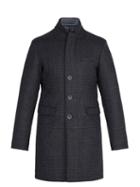 Matchesfashion.com Herno - Padded Lining Wool Blend Tweed Coat - Mens - Navy