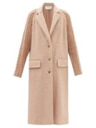 Gabriela Hearst - Charles Cable Knit-sleeves Boucl Coat - Womens - Camel