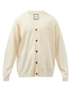 Wooyoungmi - Logo-patch Wool Cardigan - Mens - White