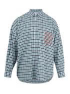 Comme Des Garçons Shirt Checked Patch-pocket Cotton-flannel Shirt