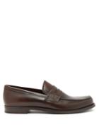 Matchesfashion.com Prada - Classic Leather Penny Loafers - Mens - Brown