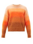 Matchesfashion.com Isabel Marant - Drussel Striped Mohair-blend Sweater - Mens - Orange