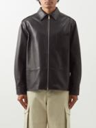 Loewe - Anagram-debossed Leather Jacket - Mens - Black
