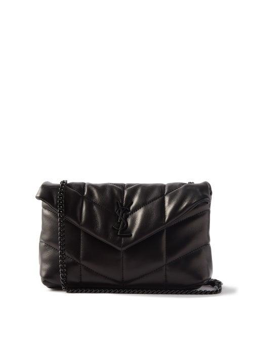 Saint Laurent - Puffer Mini Quilted-leather Cross-body Bag - Womens - Black