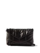 Saint Laurent - Puffer Mini Quilted-leather Cross-body Bag - Womens - Black