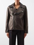 Nili Lotan - Avoye Leather Biker Jacket - Womens - Black