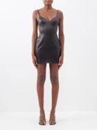 Gauge81 - Ennis Open-back Faux-leather Mini Dress - Womens - Black