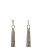 Oscar De La Renta Crystal-embellished Tassel-drop Clip-on Earrings