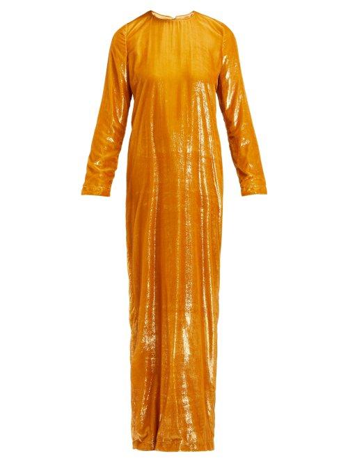 Matchesfashion.com Marques'almeida - Tinsel Maxi Dress - Womens - Gold