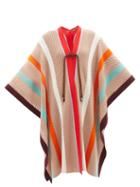 Missoni - Tie-front Striped Wool Poncho - Womens - Multi